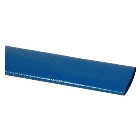 APACHE 13026445-100 1.5 in. x 100 ft. PVC Lay Flat Discharge Hose, Blue 193775